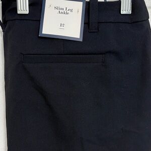 Charter Club Women's Slim Leg Ankle Pants - Black